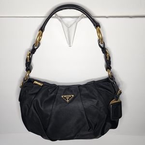 Prada Tessuto Nylon Medium Shoulder Bag, black, new perfect condition